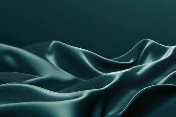 Obraz premium Elegant Dark Green Silk Background: Luxurious Texture, Rich Emerald Green, Smooth Fabric, Deep Green Drape, Subtle Shimmer, Velvet-like, High-Resolution, Premium Quality, Sophisticated Design, 