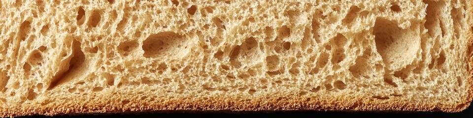 Obraz premium A close-up shot of a piece of bread with holes