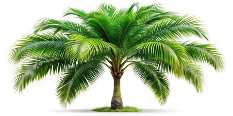 Obraz premium Palm Tree on White Background
