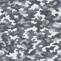 Seamless Grey Camouflage Pattern
