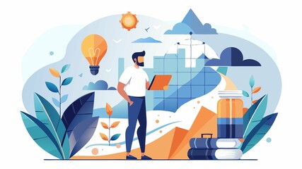 Naklejka premium Explore a range of topics, from mindset and productivity to emotional intelligence and relationships, fostering holistic development.