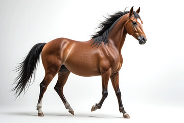 Obraz premium Horse on White Background