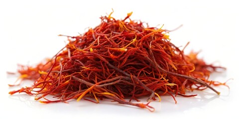 Naklejka premium Saffron Pile, White Background