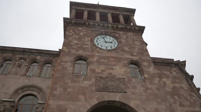 Clocl tower in Erevan city center, Armenia.