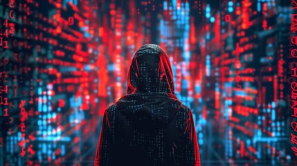 Exploring the digital landscape of artificial intelligence and cyber technology at night