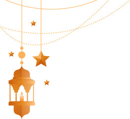 Gold Islamic Lantern Decoration