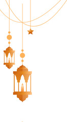 Gold Islamic Lantern Decoration