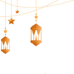 Gold Islamic Lantern Decoration
