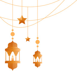 Gold Islamic Lantern Decoration