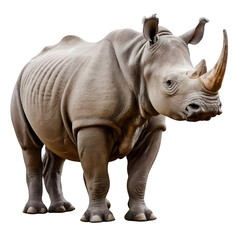 Obraz premium A rhinoceros on a transparent background PNG 