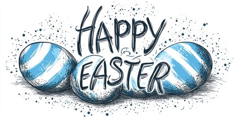 A stylish Easter template showcasing eggs, pearls, and confetti on a background dotted with gold. Perfect for invitations, cards, menus, flyers, banners, posters, and vouchers