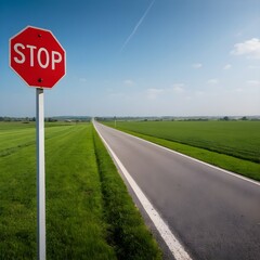 Stop Sign on Rural Road