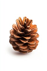 Isolated pine cone on white background