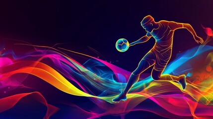 Obraz premium Colorful sport background. Abstract wave geometric color background with sport athletic style for world sport event.