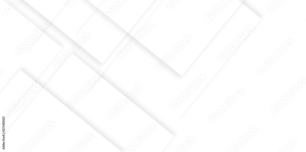 Poster abstract white and grey geometric overlapping square pattern background with shadow. paper texture d