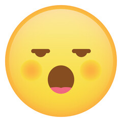 Yawn With Shy Face Emoji