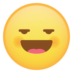 Grinning With Shy Face Emoji