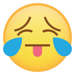 Tongue With Tears Of Joy Face Emoji