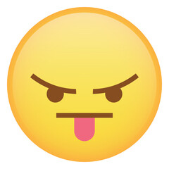 Tongue With Angry Face Emoji