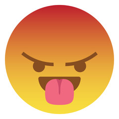 Tongue Out With Enraged Face Emoji