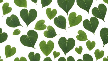 Obraz premium Heart-Shaped Leaves Pattern
