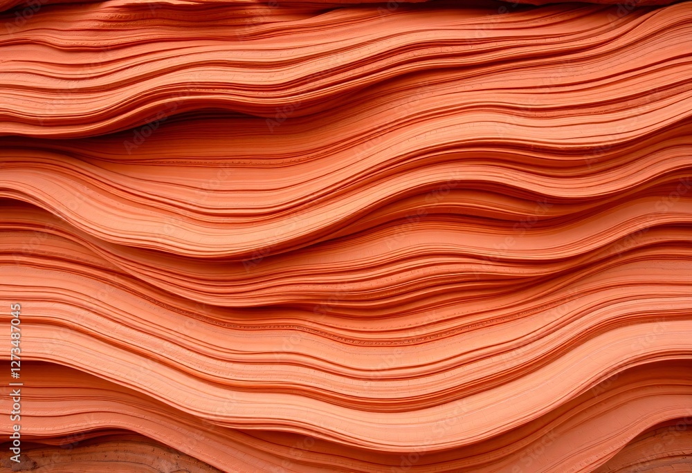 Leinwandbilder abstract orange texture. flowing textured sheets. warm color palette. wave-like patterns. tactile co