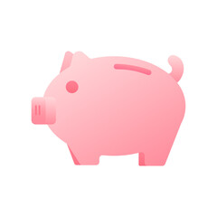 Piggy bank. Financial services. Safe financial investment. Vector illustration