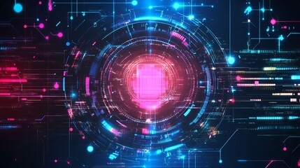 Fototapeta premium Abstract futuristic digital technology background with modern data network design