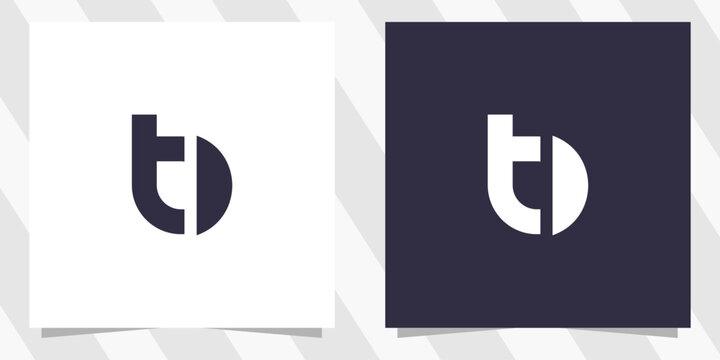 letter td dt logo design vector
