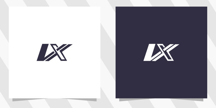 letter xv vx logo design vector