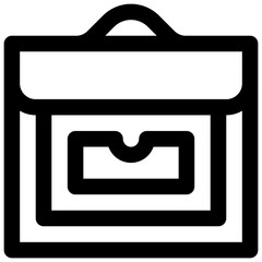 Food delivery bag. Editable stroke vector icon.