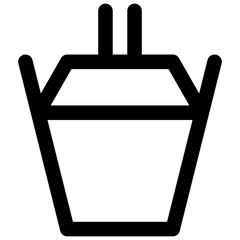 Oyster pail. Editable stroke vector icon.