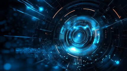 Obraz premium Abstract futuristic technology background with innovation and digital elements