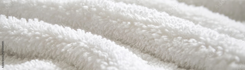 Poster soft white terrycloth towel texture showing plush loops surface