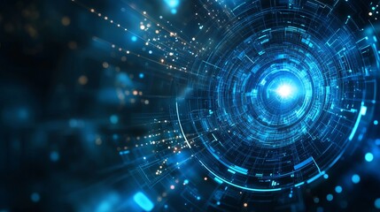 Fototapeta premium Abstract futuristic technology background with innovation and digital elements