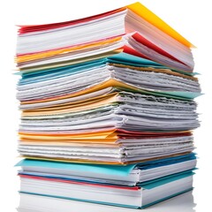Stack of Colorful Documents and Files
