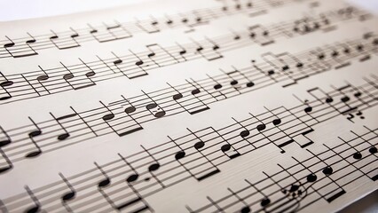 Musical Notation on Paper