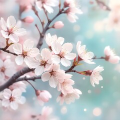 Obraz premium Delicate Pink Blossom Branches