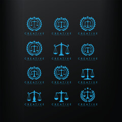 Law firm logo set design,Revolution justice logo concept, Lawyer logo vector template