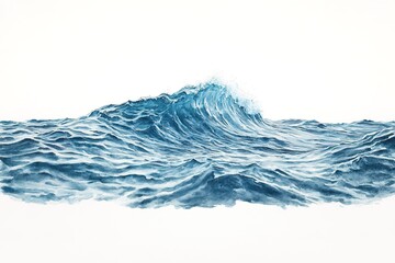 Majestic Ocean Wave Crashing: Powerful Nature Photography, Isolated White Background. Perfect for design projects, websites, presentations, and more! A breathtaking image of a single, large wave,     