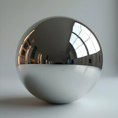 Hyperrealistic Metallic Sphere
A mirror-like metallic sphere with high-precision reflections.