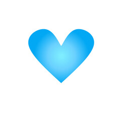 soft blue ove icon vector simple design illustration/ valentines element