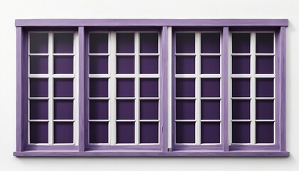 Purple Window Frame with Multiple Panes