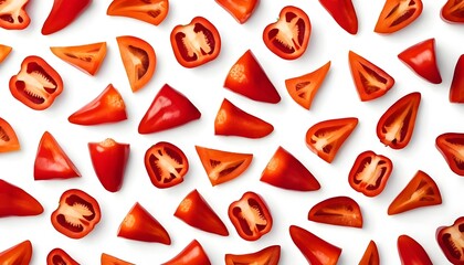 Sliced Red Bell Peppers Pattern