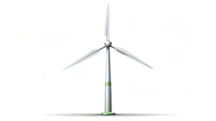 Wind Turbine on White Background