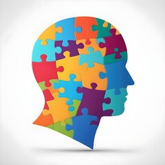 Colorful Puzzle Head