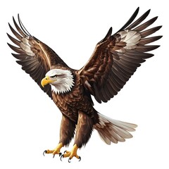 Fototapeta premium Majestic Bald Eagle in Flight