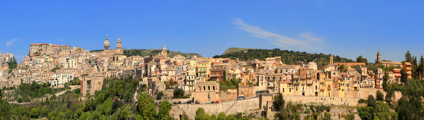 Obraz premium Ragusa sizilianische Stadt, Insel Sizilien, Italien, Europa, Panorama 