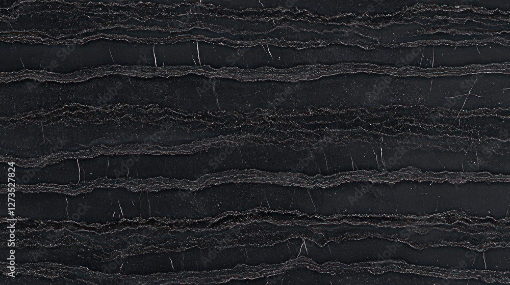 Poster abstract black texture with wavy horizontal lines