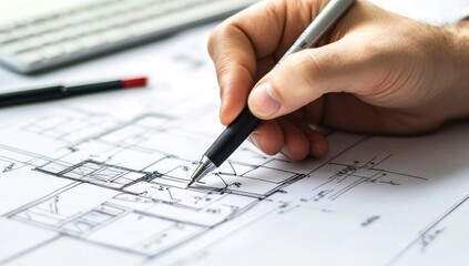 Architect Designing a House Plan